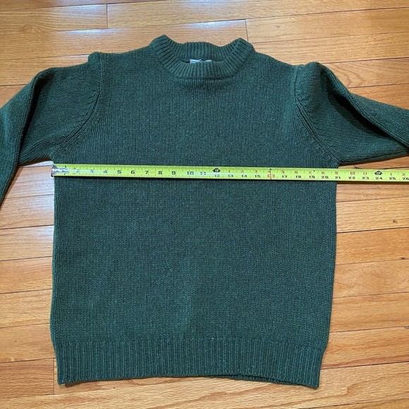 LL Bean Mens Lambs Wool Crew Neck Sweater Size Small S Reg Green Style O DBG9 - Picture 5 of 12